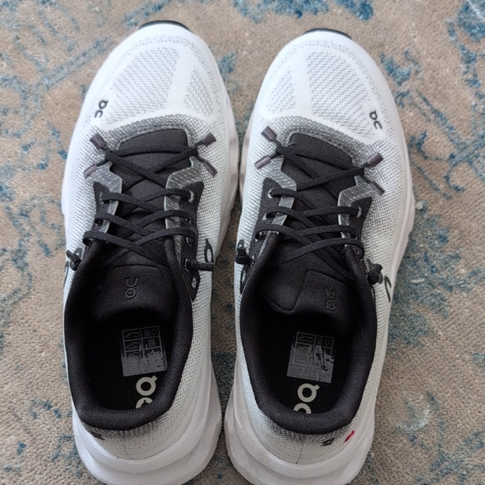 On Running Black and White Athletic Shoes